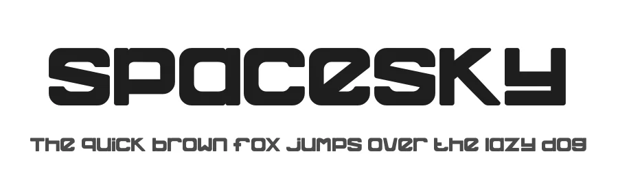 Spacesky by Kong Font — Display Font