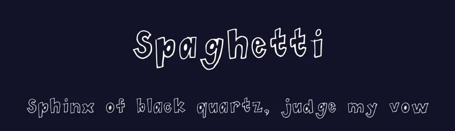 Spaghetti by Kylie Morris — Decorative Font — thumbnail 2
