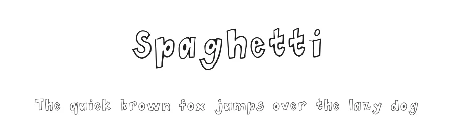 Spaghetti by Kylie Morris — Decorative Font