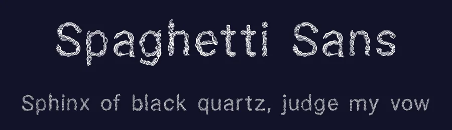 Spaghetti Sans by Thomas Pavitte — Decorative Font — thumbnail 2
