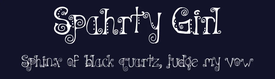 Spahrty Girl by Omega Font Labs — Decorative Font — thumbnail 2