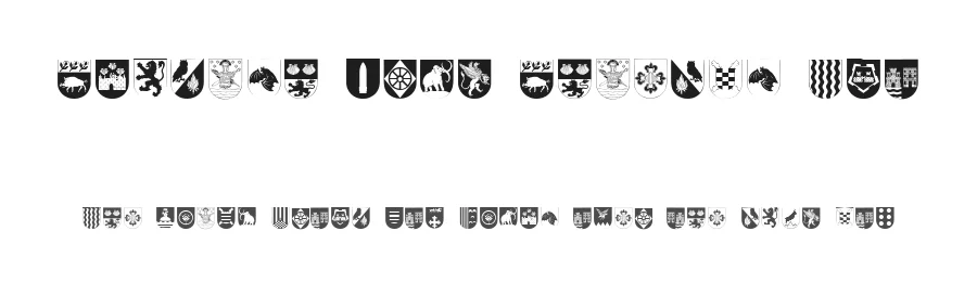 Spanish Army Shields Two by Intellecta Design β Dingbats Font
