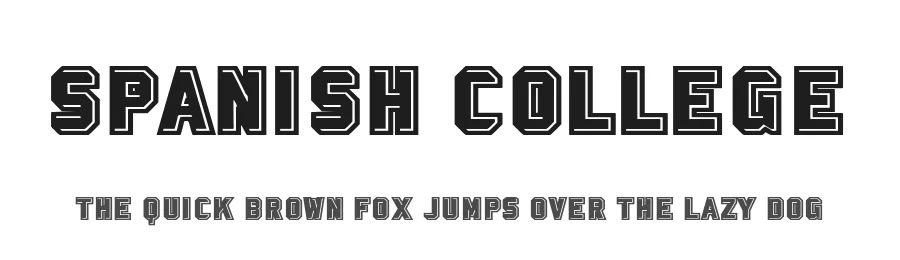 Spanish College by Woodcutter β Decorative Font