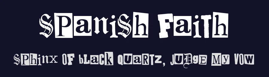 Spanish Faith by Woodcutter — Decorative Font — thumbnail 2