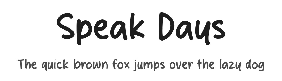 Speak Days