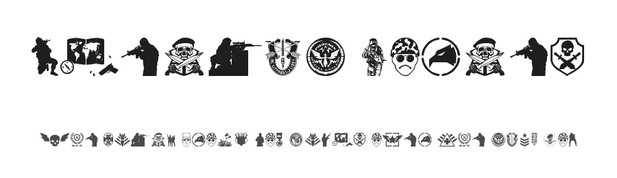 Special Forces by Woodcutter — Dingbats Font