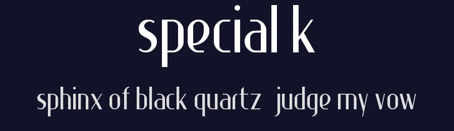 Special K by Salvo Nicolosi — Sans Serif Font — thumbnail 2