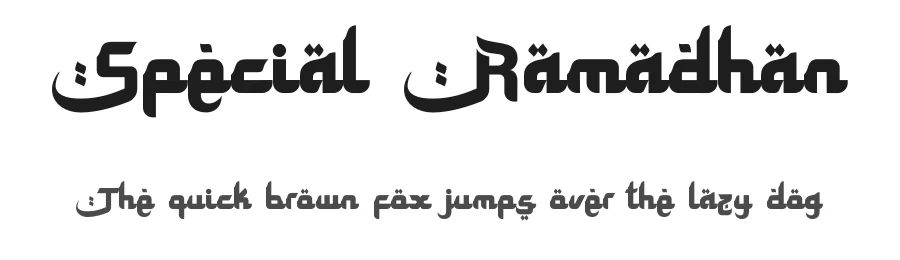 Special Ramadhan by Nurf Designs — Decorative Font