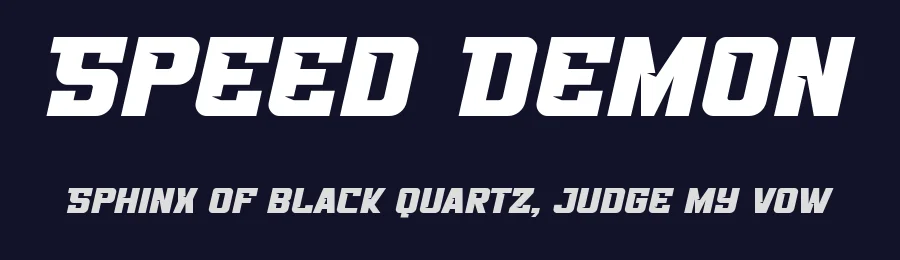 Speed Demon by Idebareng — Display Font — thumbnail 2