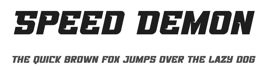 Speed Demon by Idebareng — Display Font