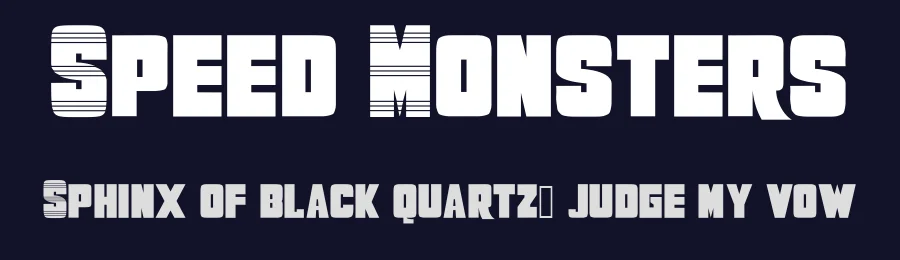 Speed Monsters by Teguh Pranata — Sans Serif Font — thumbnail 2