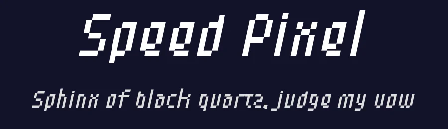 Speed Pixel by ffeeaarr — Display Font — thumbnail 2