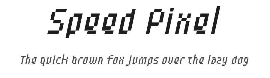 Speed Pixel by ffeeaarr — Display Font