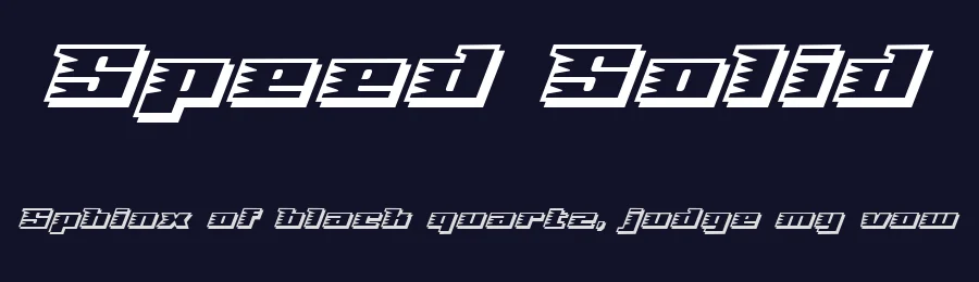 Speed Solid by C-Font — Display Font — thumbnail 2