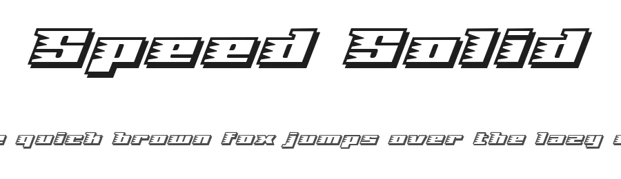 Speed Solid by C-Font — Display Font