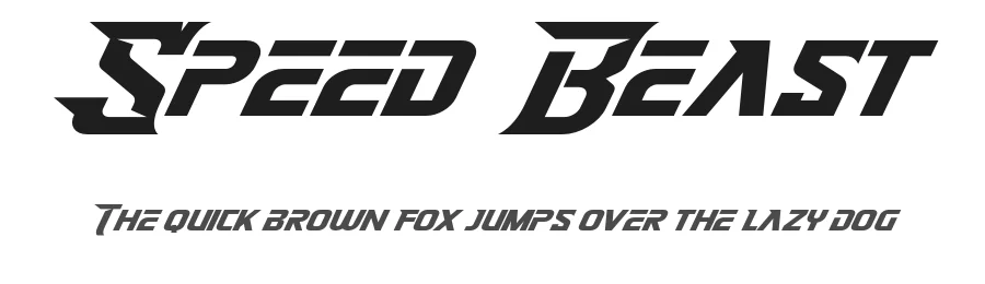 Speed Beast by Vunira Design — Display Font