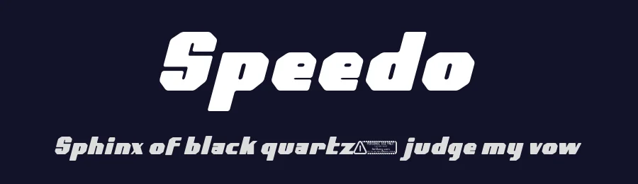 Speedo by Kong Font — Display Font — thumbnail 2