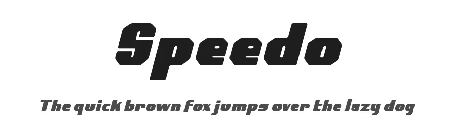 Speedo by Kong Font — Display Font