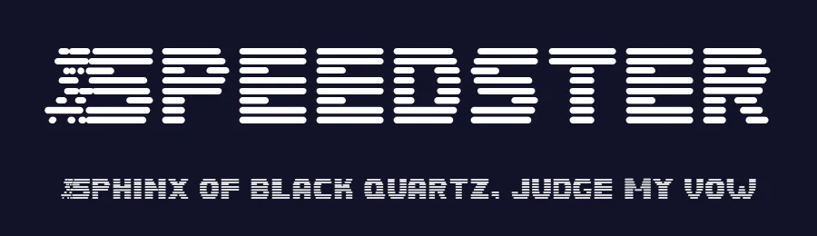 Speedster by Rowan Rüster — Display Font — thumbnail 2