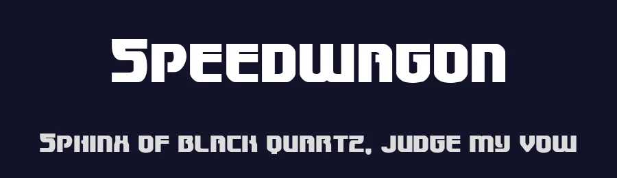 Speedwagon by Iconian Fonts — Display Font — thumbnail 2
