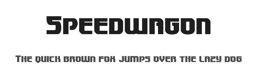 Speedwagon by Iconian Fonts — Display Font