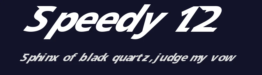 Speedy 12 by Omega Font Labs — Display Font — thumbnail 2