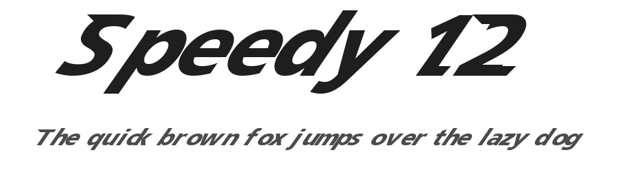 Speedy 12 by Omega Font Labs β Display Font