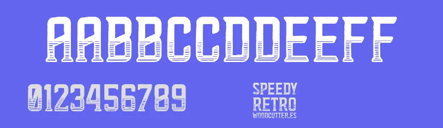 Speedy Retro by Woodcutter — Decorative Font — thumbnail 3