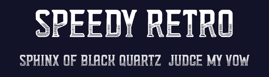 Speedy Retro by Woodcutter — Decorative Font — thumbnail 2