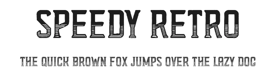 Speedy Retro by Woodcutter — Decorative Font
