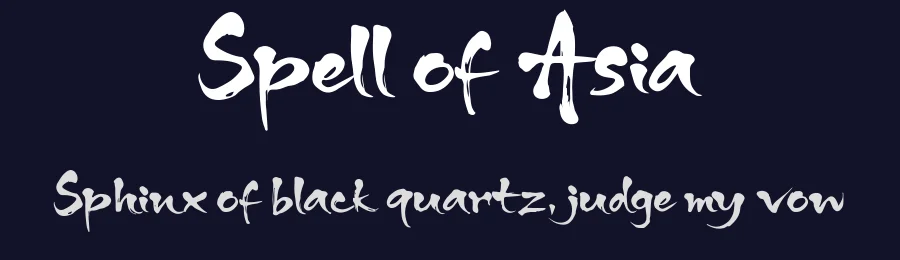 Spell of Asia by Cat.B — Decorative Font — thumbnail 2