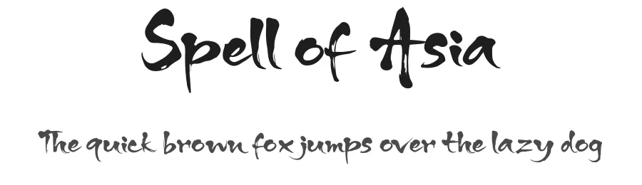 Spell of Asia by Cat.B — Decorative Font