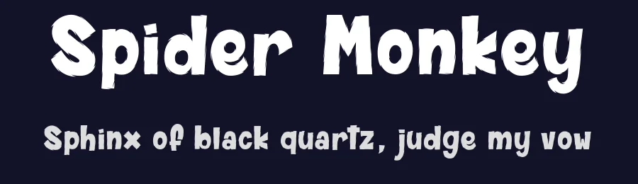 Spider Monkey by dcoxy - Greg Medina — Decorative Font — thumbnail 2