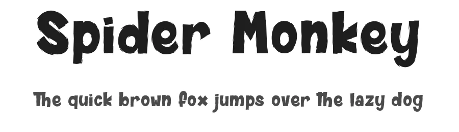Spider Monkey by dcoxy - Greg Medina — Decorative Font