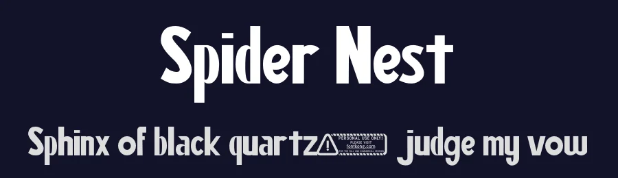Spider Nest by Kong Font — Decorative Font — thumbnail 2