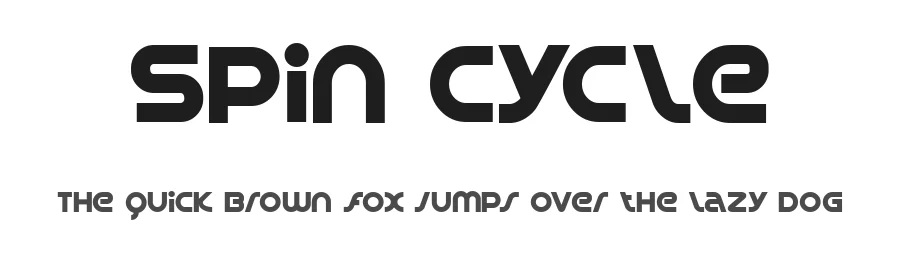 Spin Cycle by Jess Latham — Display Font