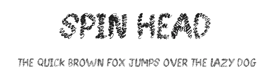 Spin Head by JSH creates β Decorative Font