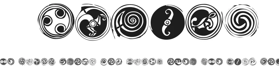 Spirals — Dingbats Font