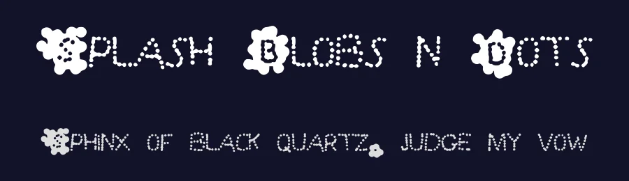 Splash Blobs n Dots by FancyFrenzy — Decorative Font — thumbnail 2