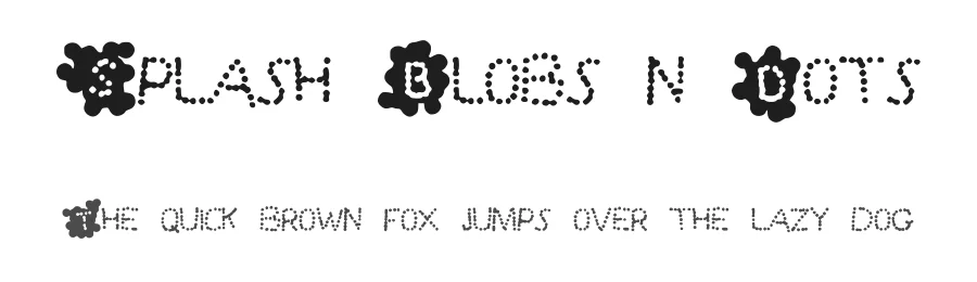 Splash Blobs n Dots by FancyFrenzy — Decorative Font