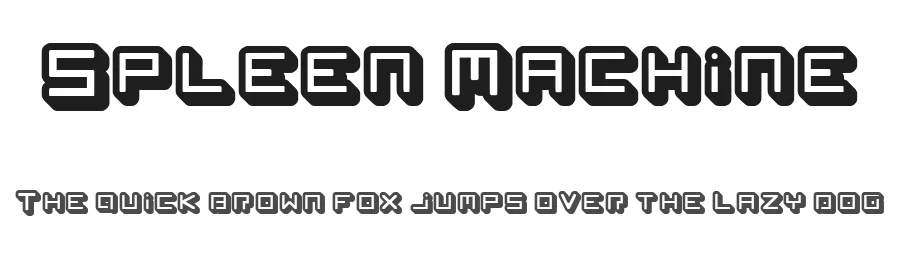 Spleen Machine by paintblack — Display Font