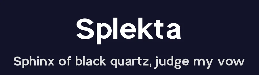 Splekta by Uusimaa Type Foundry Incorporated (fictitious) — Sans Serif Font — thumbnail 2