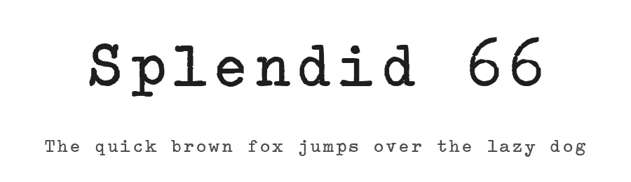 Splendid 66 by Johan Holmdahl — Decorative Font