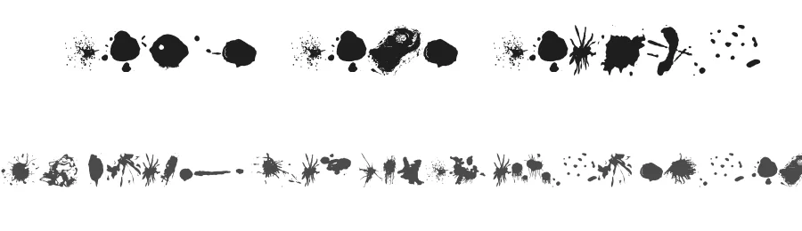 Split Splat Splodge by xstreamed.tv — Dingbats Font
