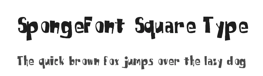 SpongeFont Square Type by Johnny Bluejeans β Decorative Font