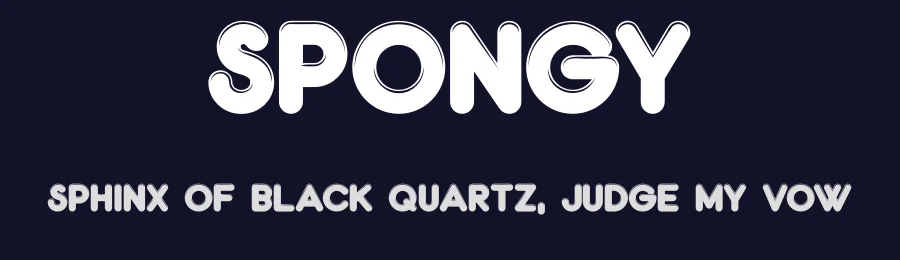 Spongy by Måns Grebäck — Decorative Font — thumbnail 2