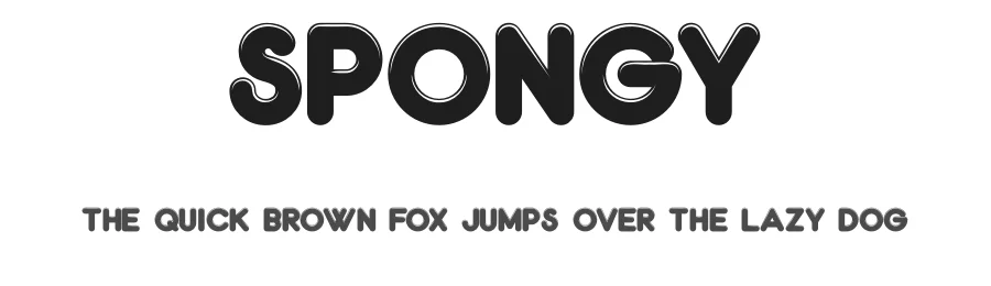 Spongy by Måns Grebäck — Decorative Font