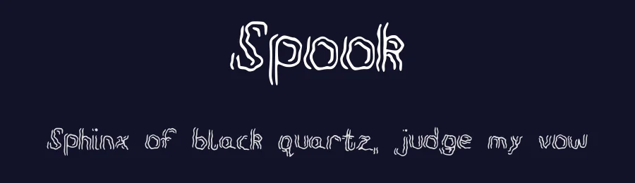 Spook by Will Bertram — Decorative Font — thumbnail 2