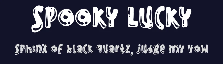 Spooky Lucky by Masa Aska Sanurumi — Decorative Font — thumbnail 2