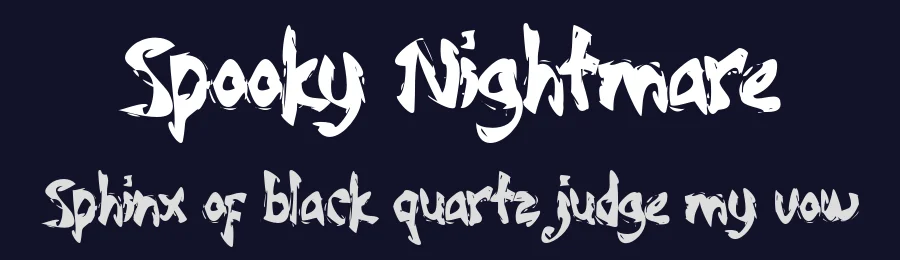 Spooky Nightmare by Letter Battoyart — Decorative Font — thumbnail 2